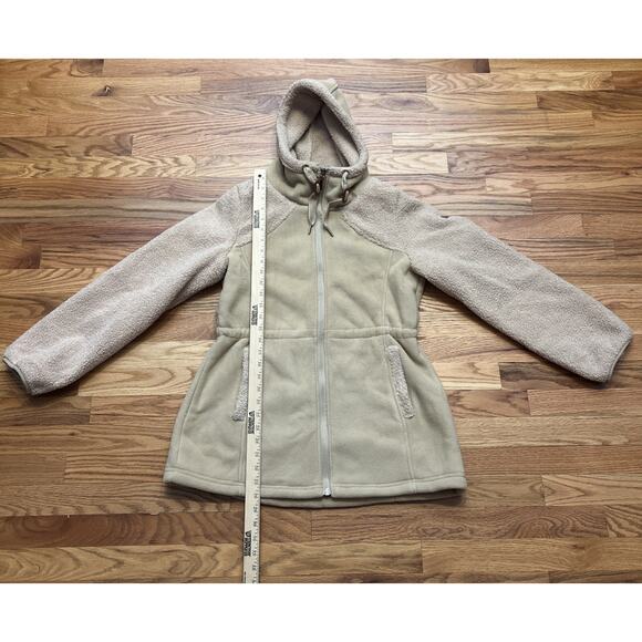 Koolaburra by UGG Jacket Women's Sz Small Beige Hooded Sherpa Pockets Full Zip - Picture 4 of 10